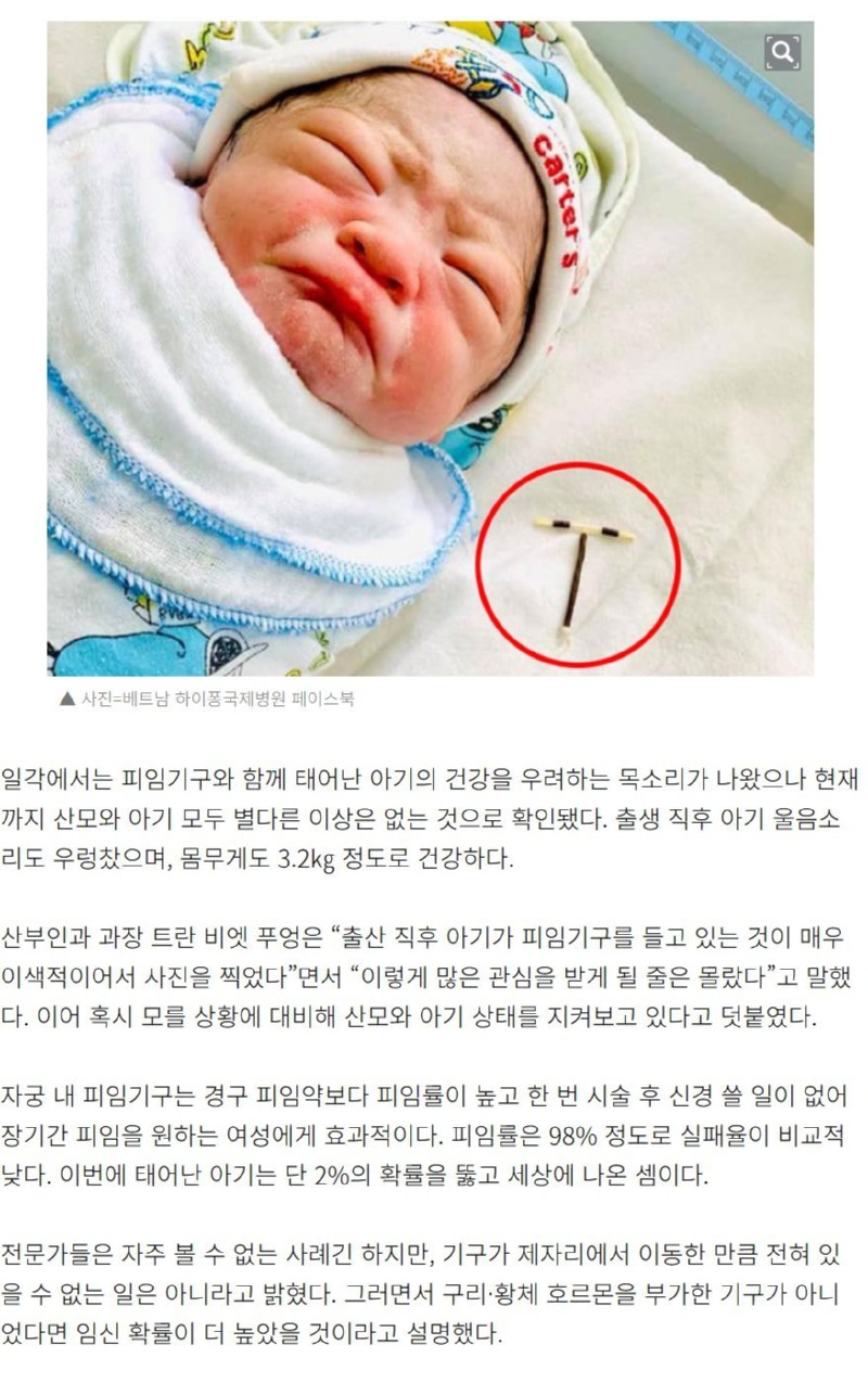 무려 2% 의 확률로 태어난 아기