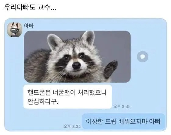 우리 부모님 직업이 교수임
