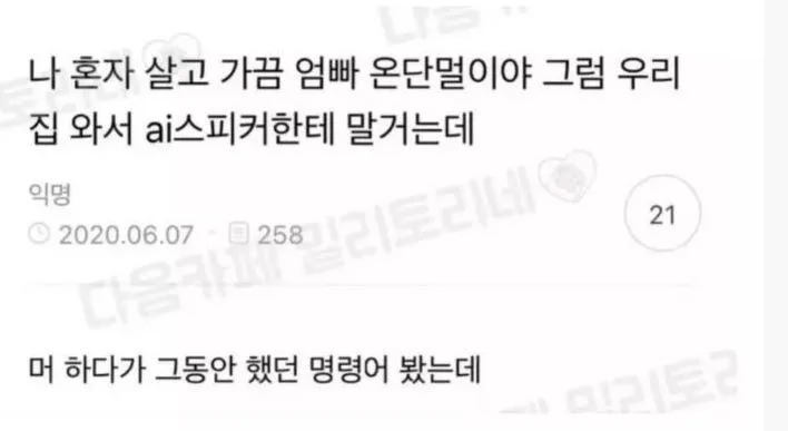 부모님이 자취 하는 딸 집에서 몰래 하던 것