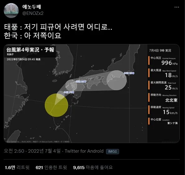 태풍이 항상 일본으로 가는 이유
