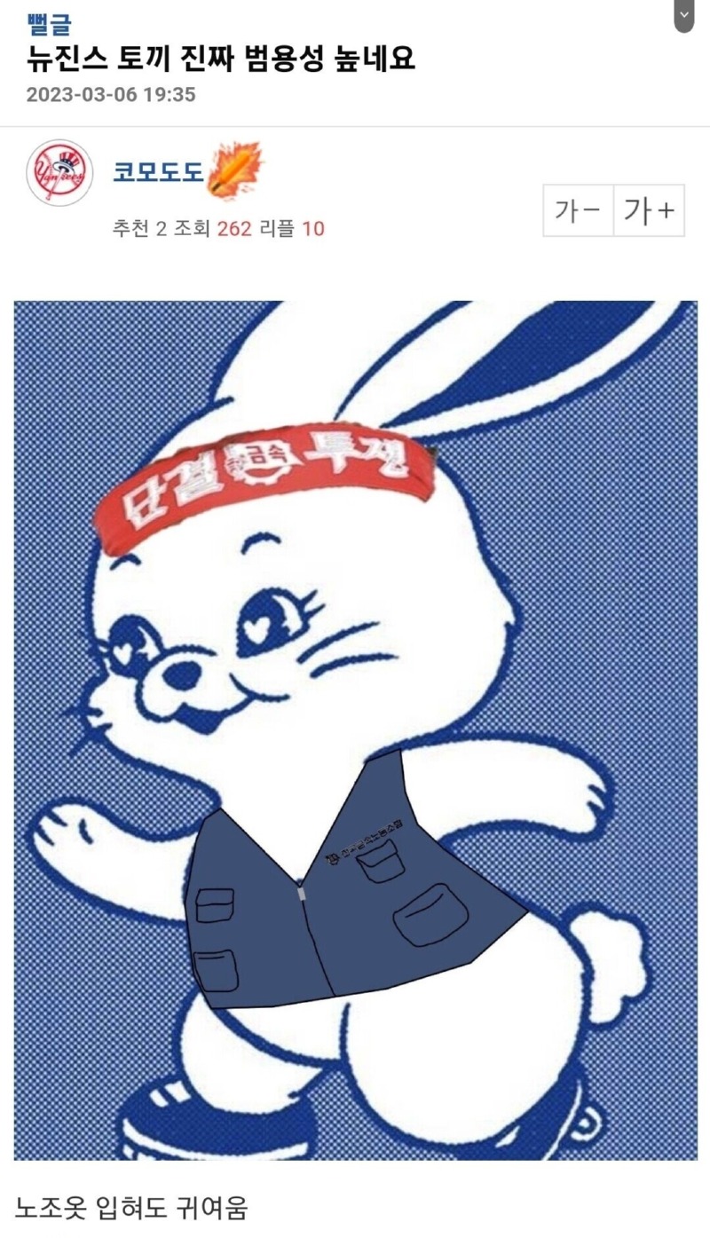 디자인을 정말 잘뽑은 뉴진스 토끼!!