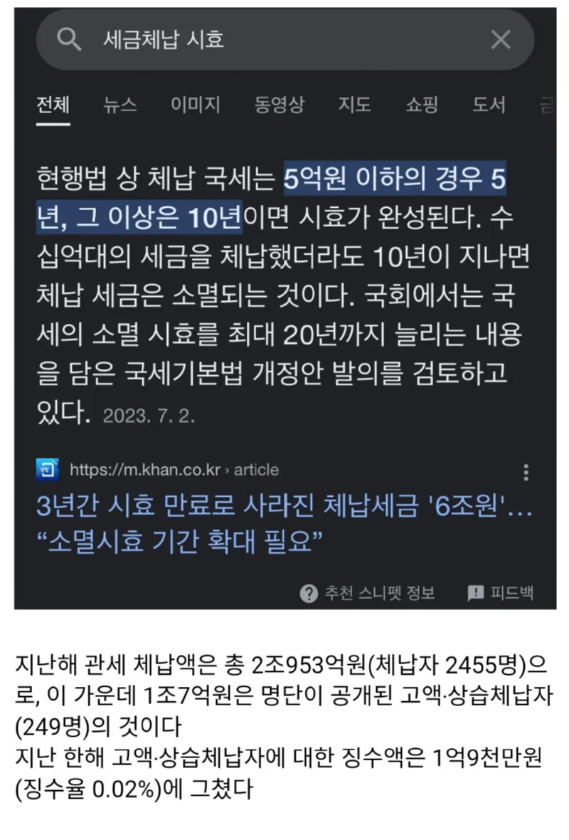 세금 체납자들이 돈 안내고 버티는 이유 