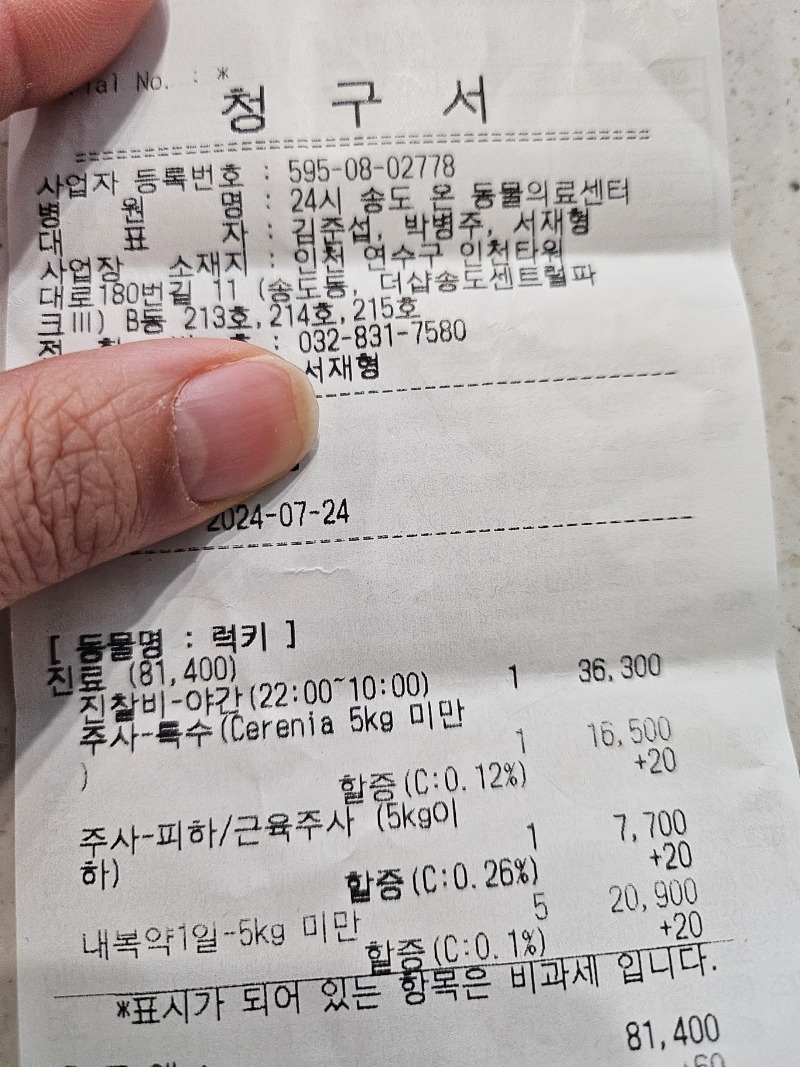 송도 24시 동물병원 온 동물의료센터