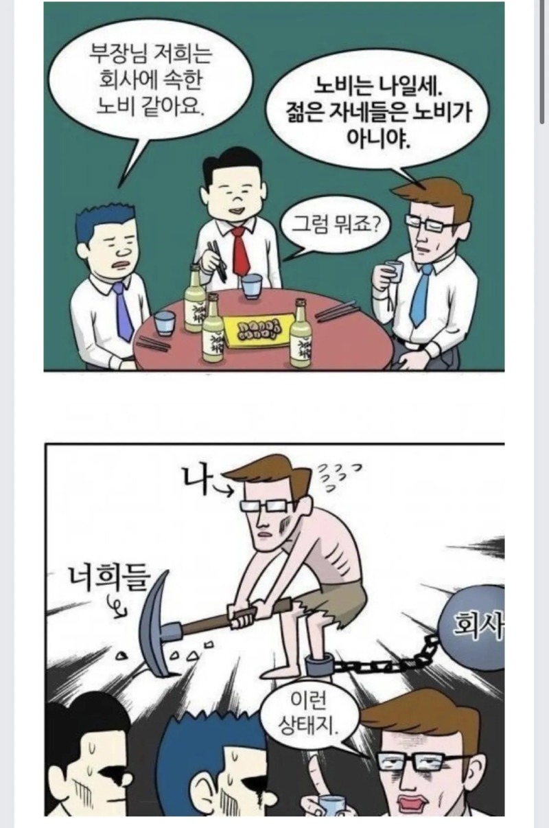 회사원들은 노비가 아니라....