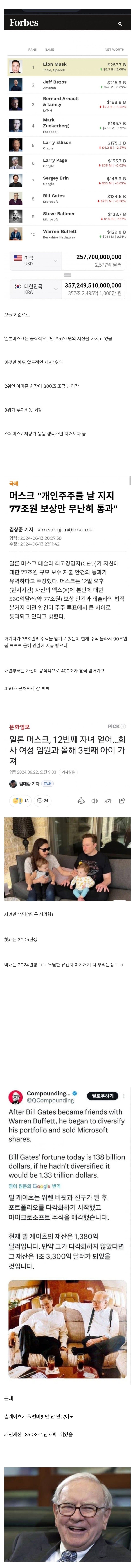 세계 1위의 대부호 근황 
