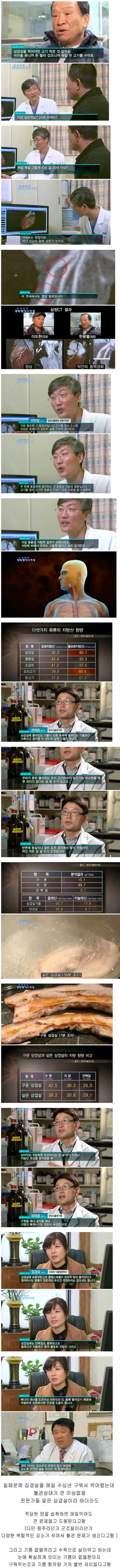 20년 동안 매일 삼겹살 먹은 사람의 건강