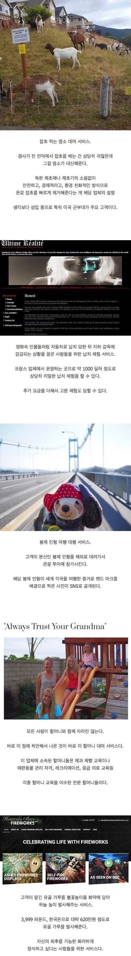 해외에 존재 한다는 황당한 서비스 업체