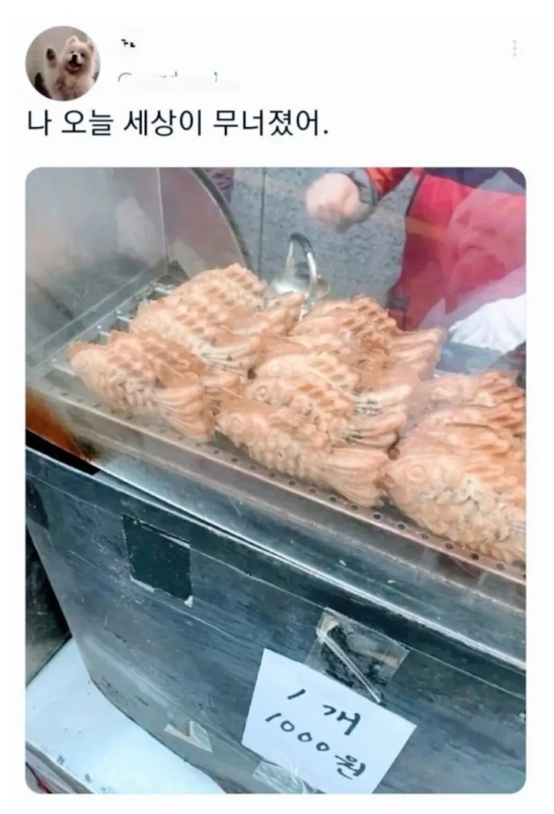 물가 체감.. 붕어빵 가격...