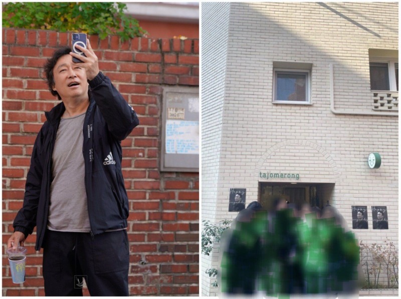 카페에 놀러온 아저씨 배우님 
