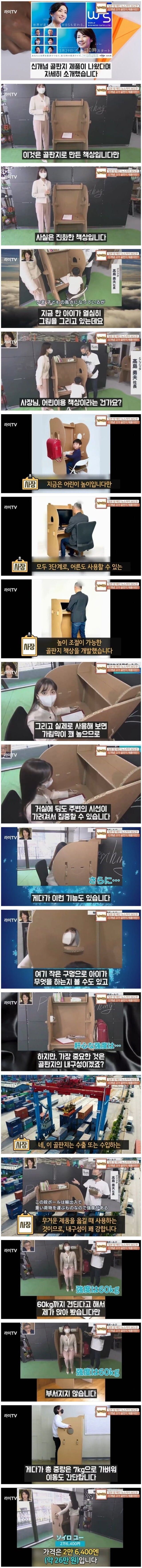 골판지에 미쳐있는 나라 