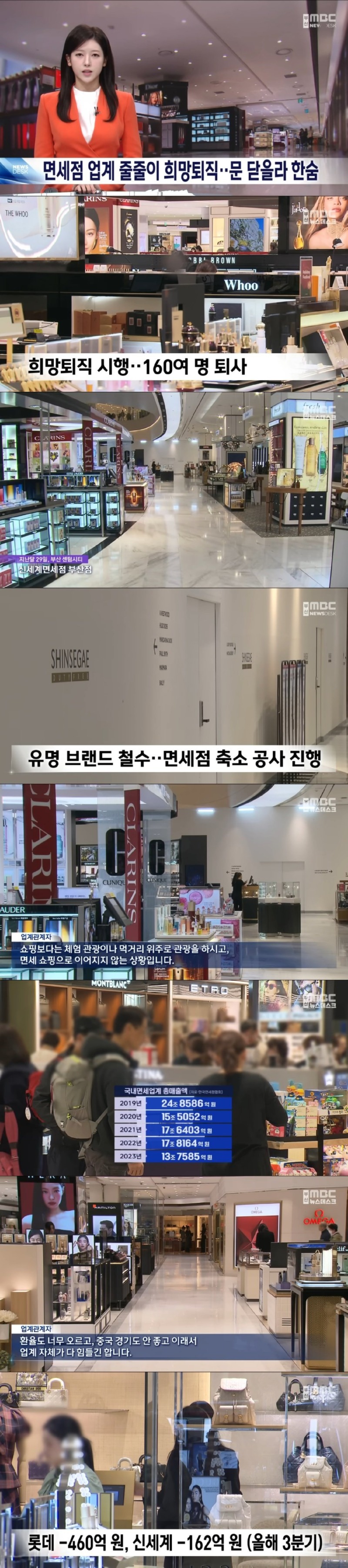 5년전에 비해 매출이 11조나 감소한 분야 