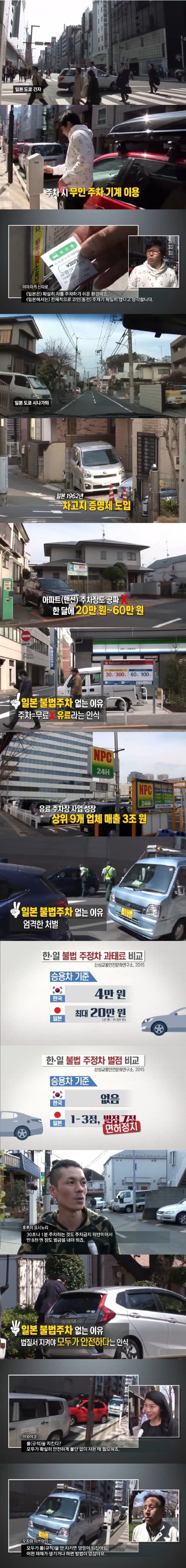 일본에 불법 주차가 없는 이유 