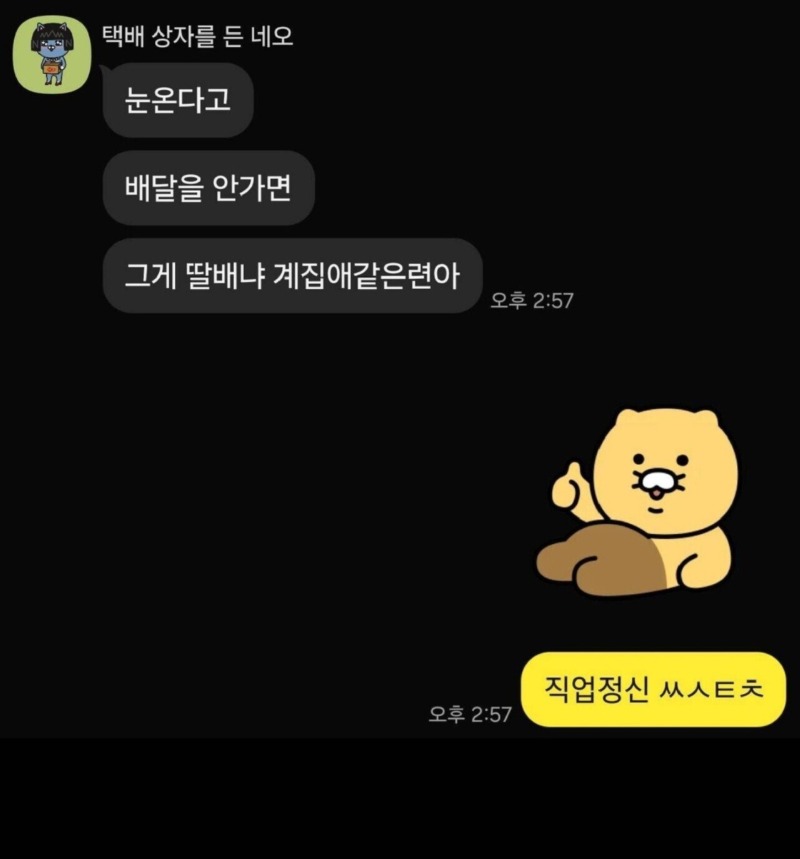 직업정신 1티어인 배달하는 친구 