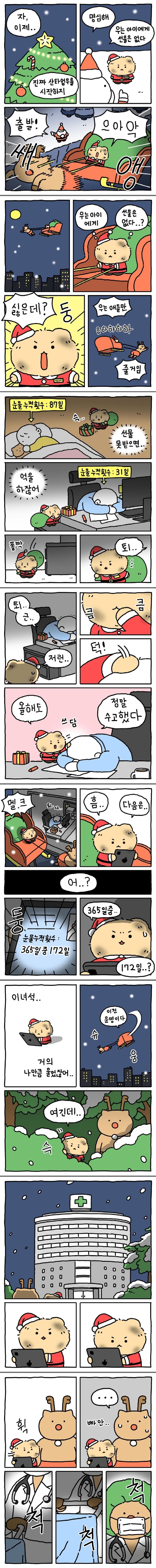 크리스마스의 견습산타 망그러진곰
