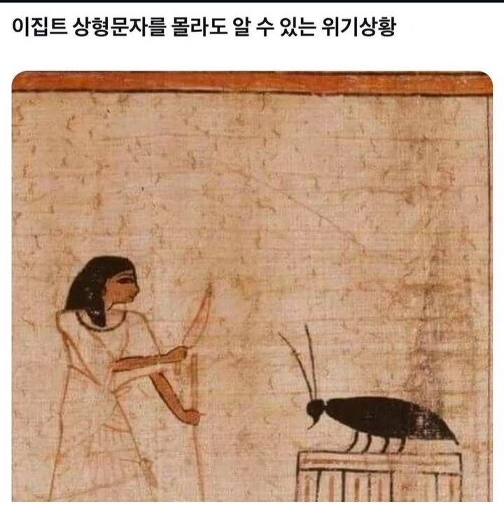 상형문자를 몰라도 알 수 있는 위기상황 