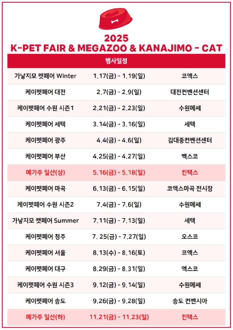 2025 케이 펫 페어 일정!! 