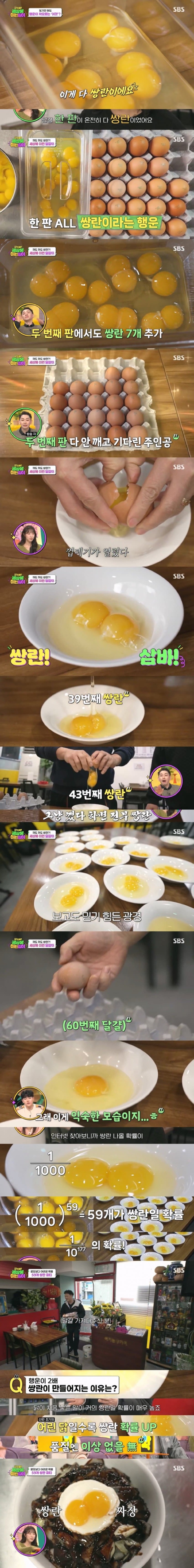 날달걀의 95% 이상 쌍란이 나온 중국집 