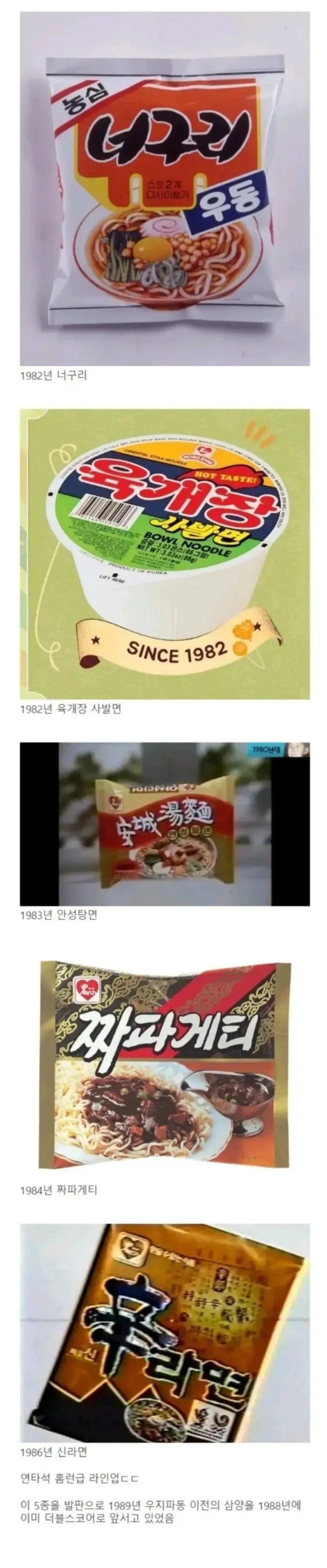 농심이 단 5년만에 낸 제품 라인업