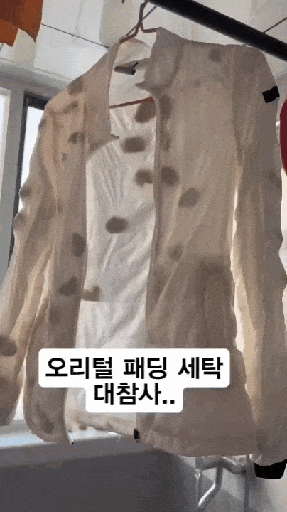 오리털 패딩 세탁 대참사 