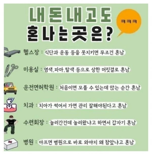 내 돈 내고도 혼나는 곳