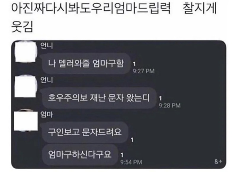 어머니의 드립력