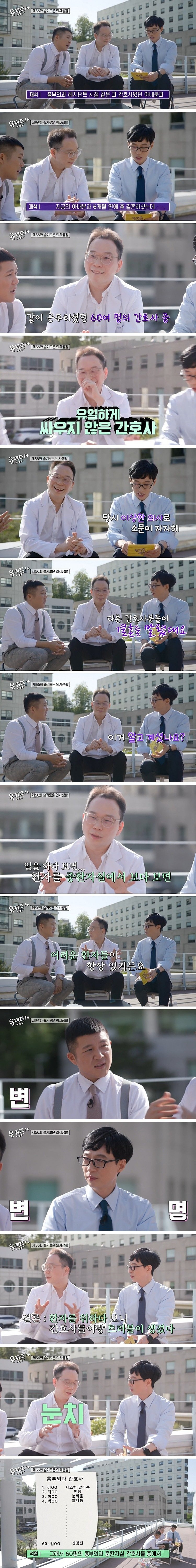 의사가간호사들 중 유일하게 싸우지 않은 사람과 결국 
