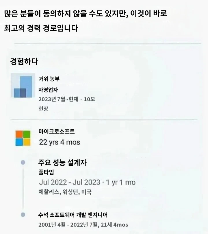 마이크로소프트 20년 수석 엔지니어의 노후 