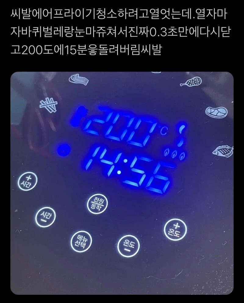 에어프라이어 속의 재앙