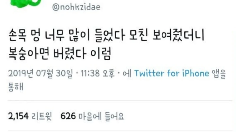 복숭아였으면 버렸다. 
