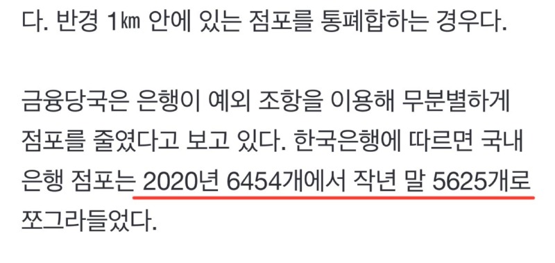 마음대로 은행 문 못닫는다, 은행 통폐합 금지 