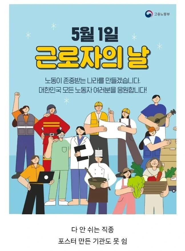 근로자의날 , 홍보 포스터에 숨겨진 진실 