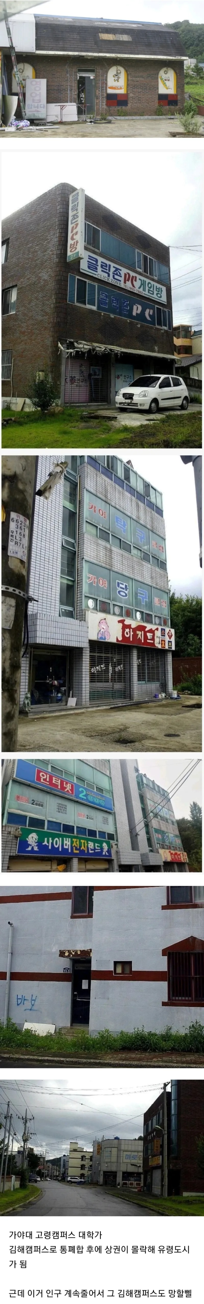 지방대 폐교 후 모습