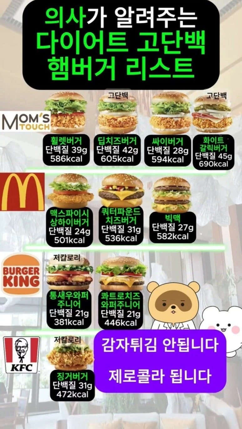 의사가 말해주는 다이어트 햄버거