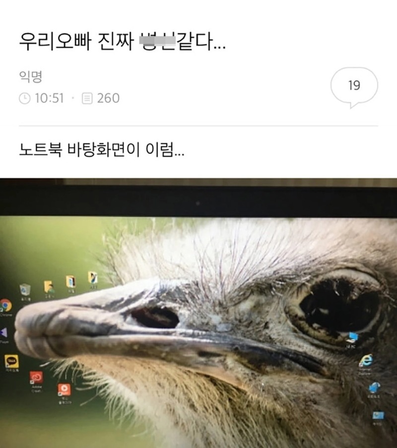 노트북 바탕화면...