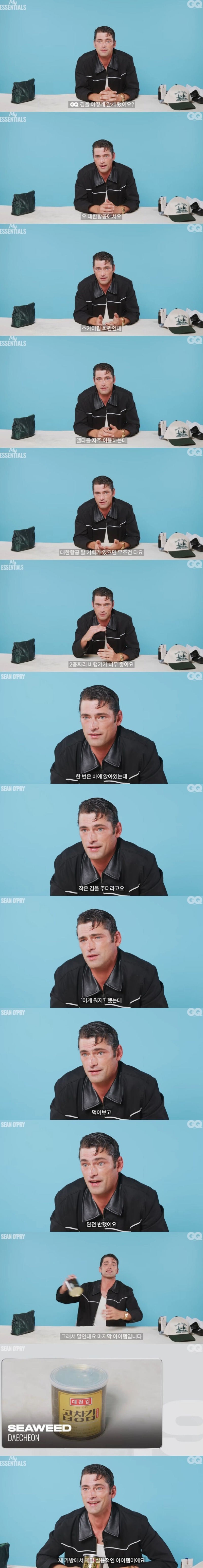톱모델 “션 오프라이“ 가 들고다닌다는 한국 물건