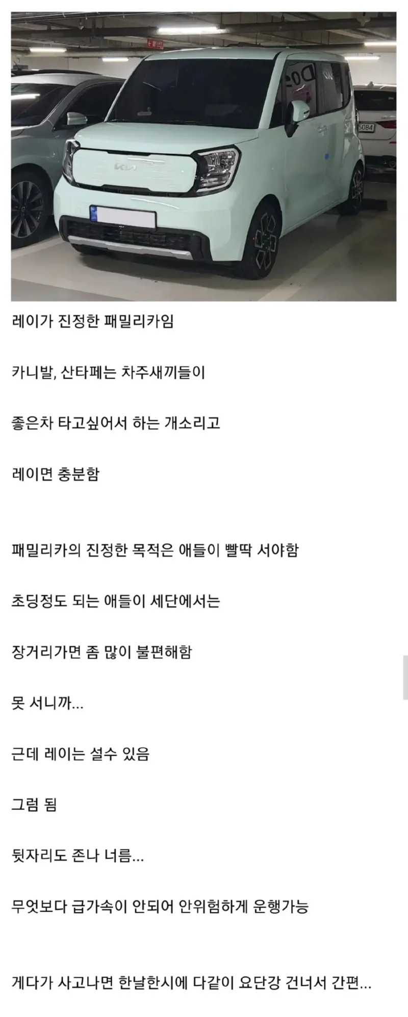 진정한 패밀리카 종결