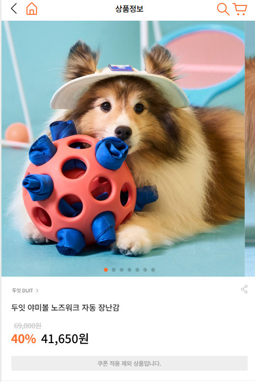 [바잇미] 두잇 야미볼 노즈워크 자동 장난감 [41,650] [무료]