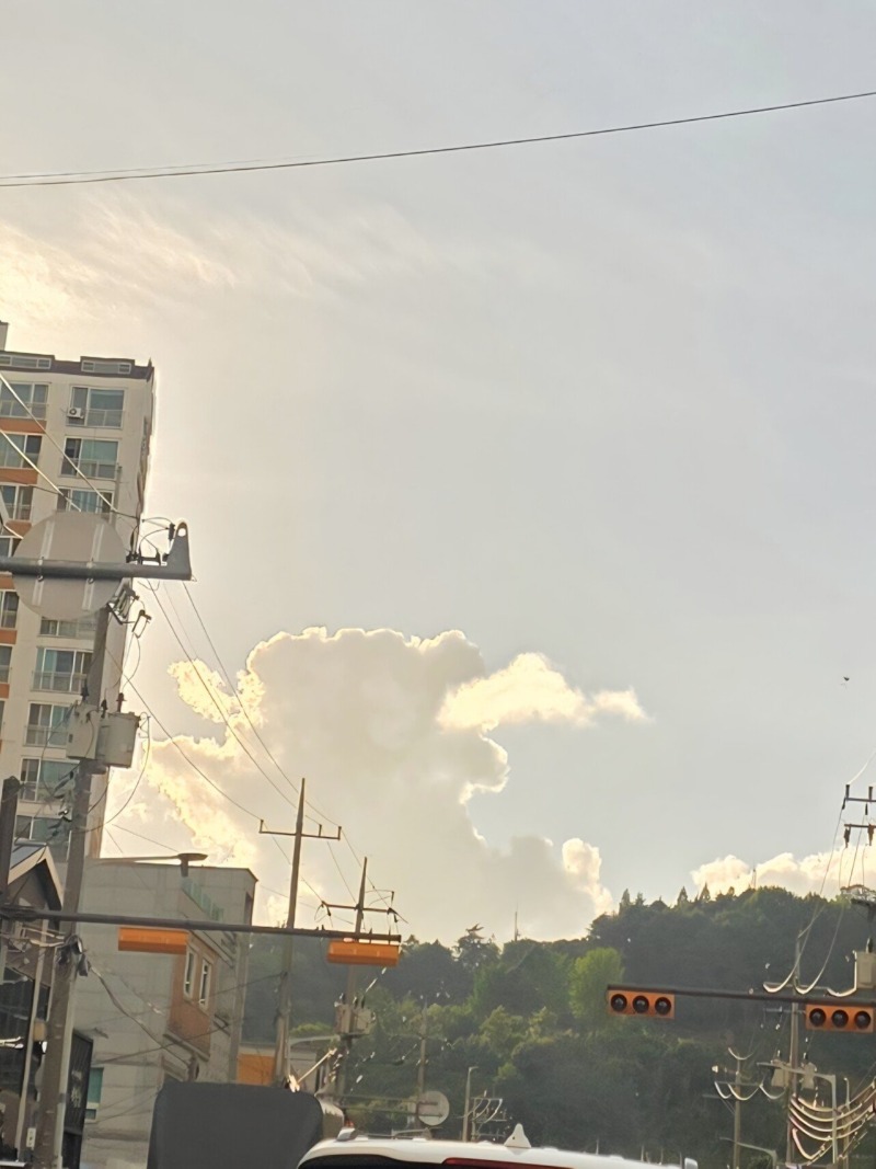 용가리 구름 사진찍음