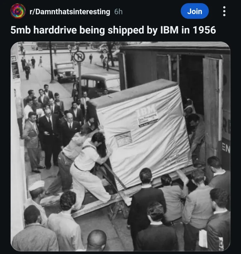 70년전 5mb 디스크 크기