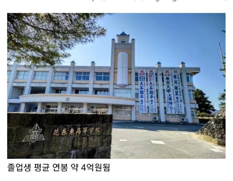 졸업생 평균연봉 4억의 일본 한 고등학교