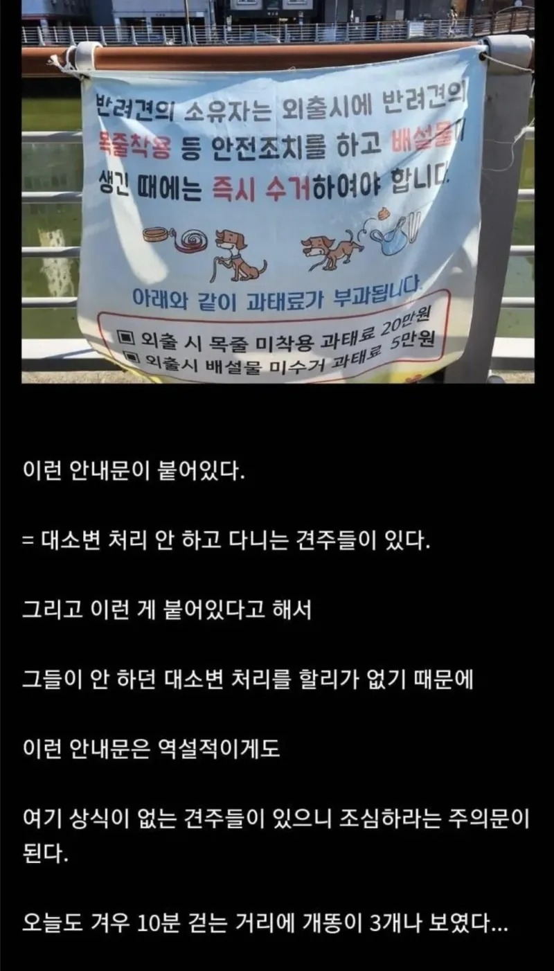 이런게 붙어있으면 망한거라는 산책로