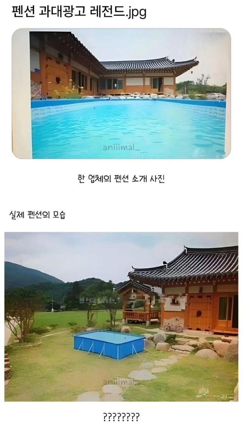 펜션 과대광고 레전드