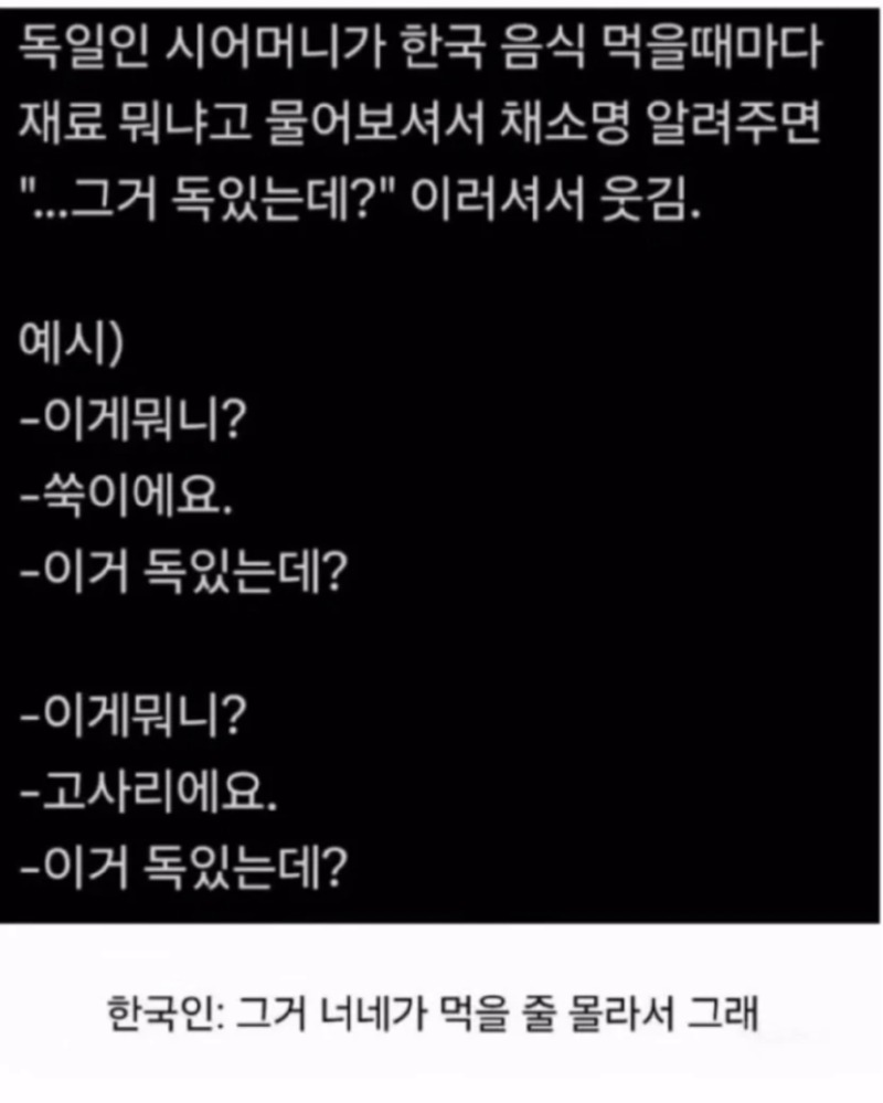 독일인 시어머니에게 독을 먹인 k며느리
