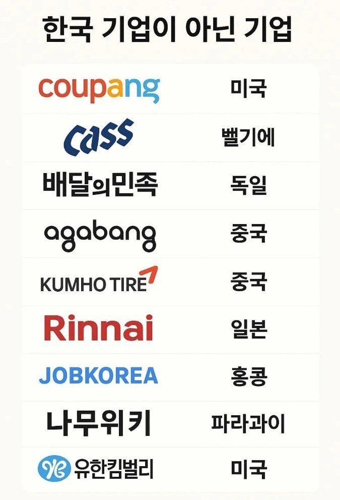 의외로 한국 기업이 아닌 기업들