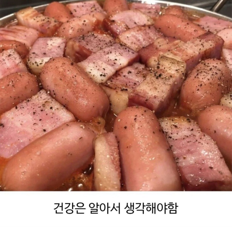 야채라고는 찾아볼 수 없는 남자의 찌개 